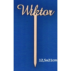 Sklejka #3mm Wiktor 12,5x21cm , topper  / 8484